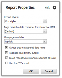 cognos page layers